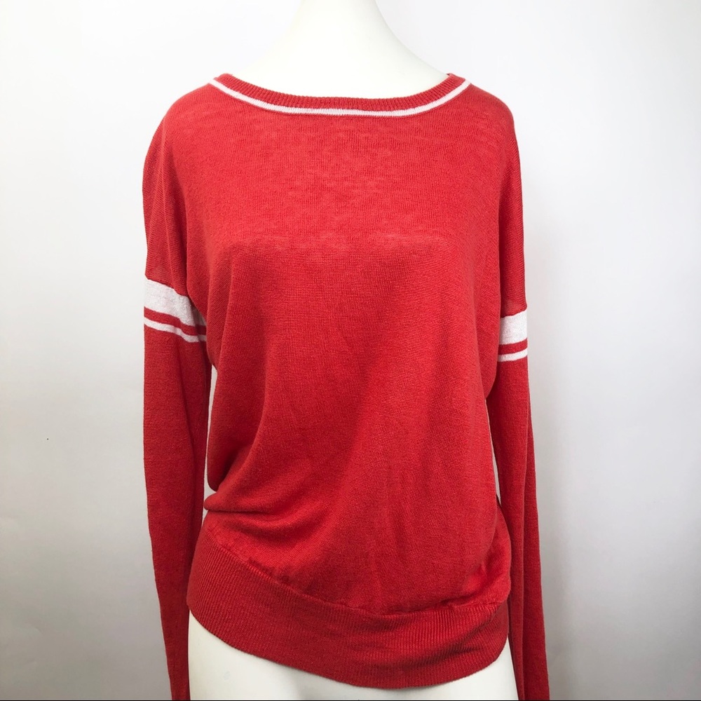 Madewell Rugby Arm Band Linen Sweater